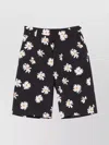 Moschino Straight Floral Pattern Shorts With Rear And Side Pockets