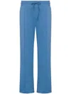 Moschino Straight-leg Drawstring Trousers In Blue