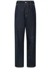 Moschino Blue Denim Pants Laurel Crown Patch In Blue