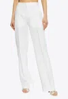 Moschino Straight-leg Linen Pants In White