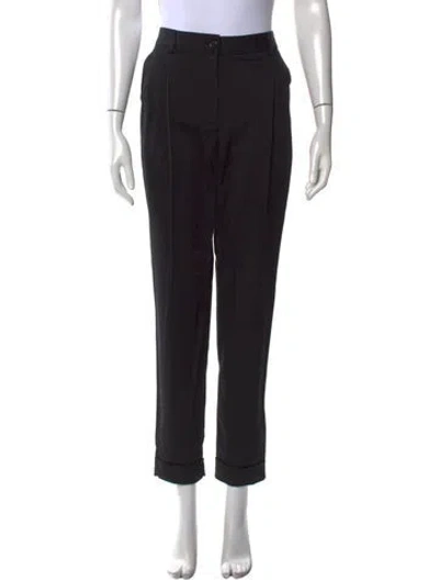 Pre-owned Moschino Straight Leg Pants In Black
