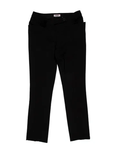 Pre-owned Moschino Straight Leg Pants In Black