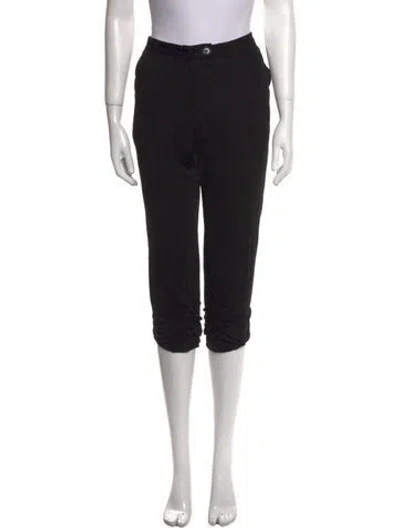 Pre-owned Moschino Straight Leg Pants In Black