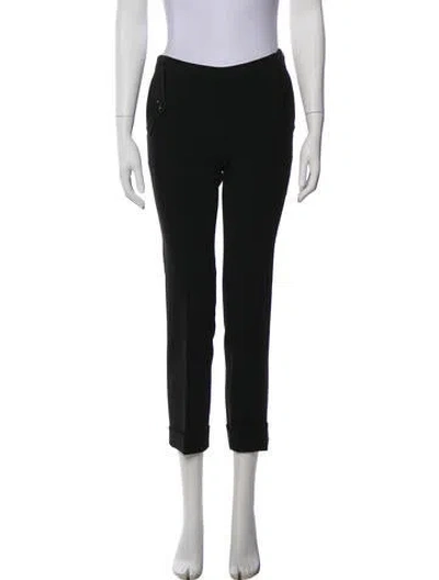 Pre-owned Moschino Straight Leg Pants In Black
