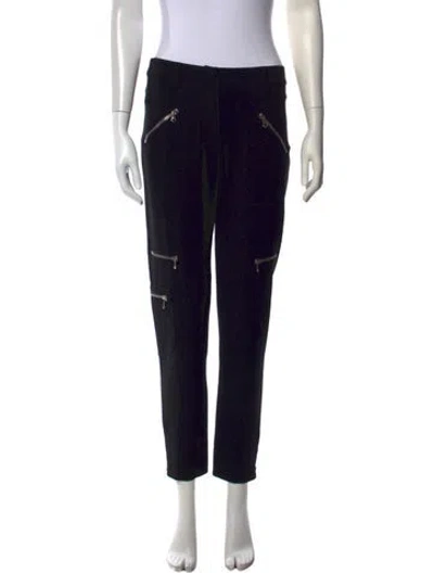 Pre-owned Moschino Straight Leg Pants In Black