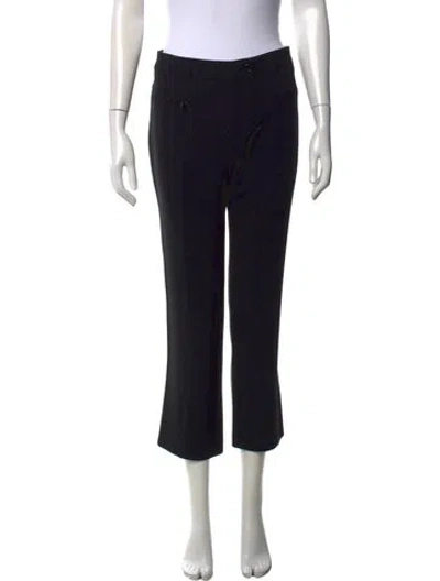 Pre-owned Moschino Straight Leg Pants In Black