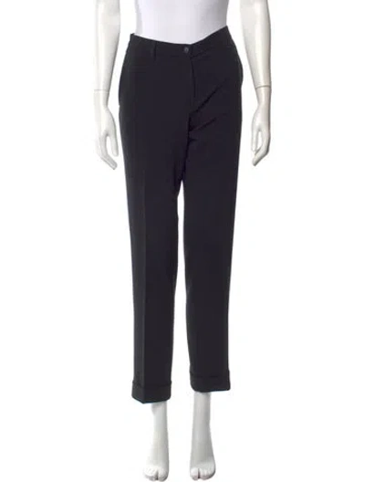 Pre-owned Moschino Straight Leg Pants In Blue