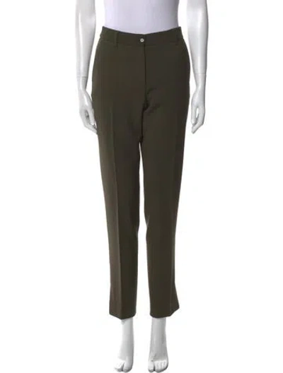 Pre-owned Moschino Straight Leg Pants In Green