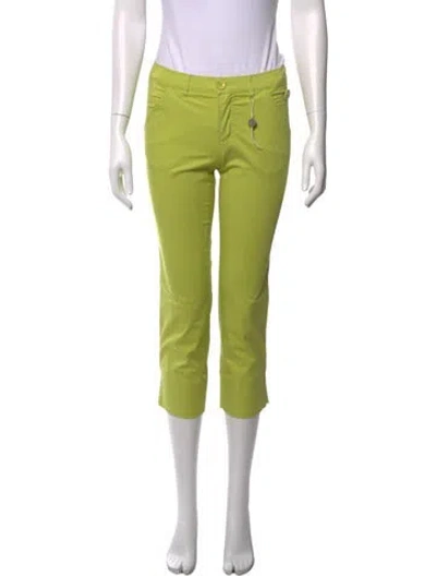 Pre-owned Moschino Straight Leg Pants In Green