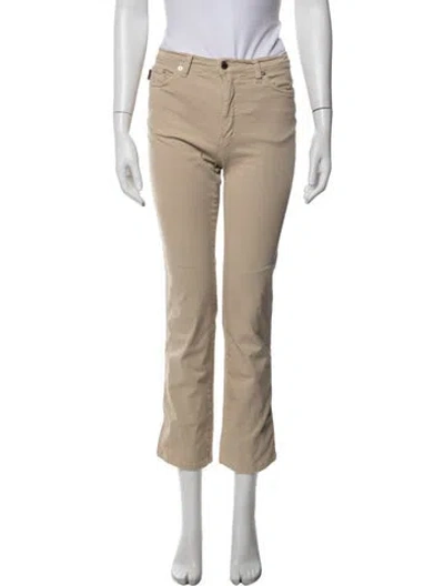 Pre-owned Moschino Straight Leg Pants In Neutral