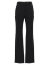 Moschino Straight-leg Pants With Front Pleat In Stretch Viscose In Black