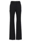 Moschino Straight-leg Pants With Front Pleat In Stretch Viscose In Black