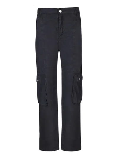 Moschino Straight Leg Pocket Detailed Cargo Trousers In Black
