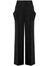 Moschino Wool Canvas Trousers Slippers In Black