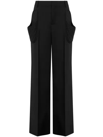 Moschino Straight-leg Trousers In Black