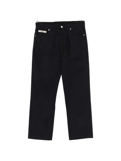 Moschino Straight-leg Trousers In Silk And Nylon Blend In Black