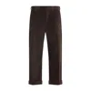 Moschino Straight-leg Trousers With Textured Corduroy Finish In Brown