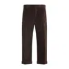 Moschino Straight-leg Trousers With Textured Corduroy Finish In Brown