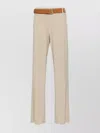 Moschino Straight Pleated Front Trousers With Button Detail