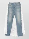 Moschino Straight Trousers With Detachable Ruffle Panels