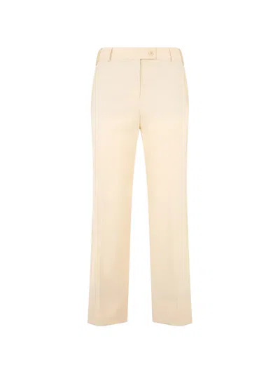 Moschino Straight-leg Wool Trousers In Neutral