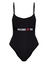 Moschino Strap-detail Bodysuit In Black