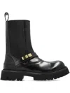 Moschino Strap-detail Chelsea Boots In Black