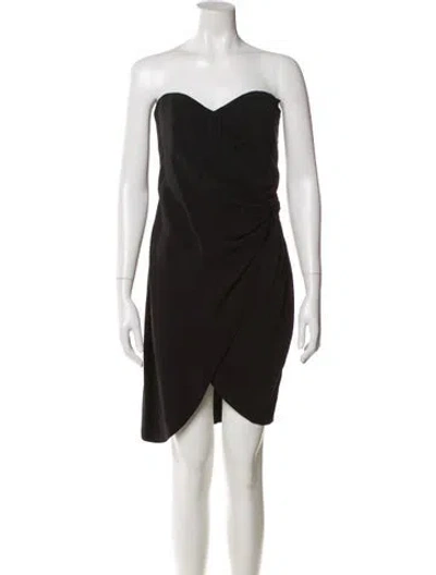 Pre-owned Moschino Strapless Mini Dress In Black