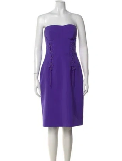 Pre-owned Moschino Strapless Mini Dress W/ Tags In Purple