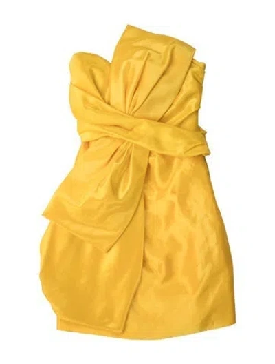 Pre-owned Moschino Strapless Mini Dress W/ Tags In Yellow
