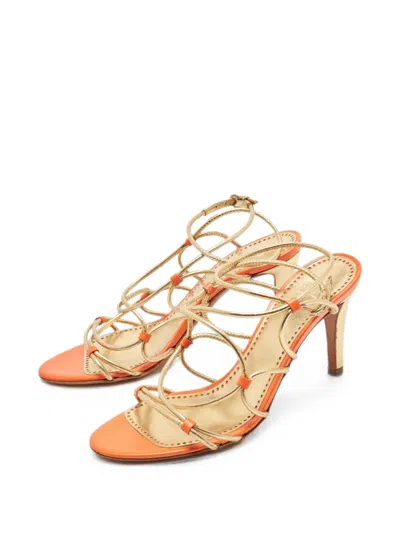 Pre-owned Moschino Strappy Open-toe Sandals In Gold