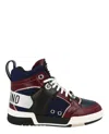 Moschino Streetball Asymmetrical High-top Sneakers