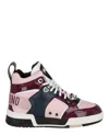 Moschino Streetball Asymmetrical High-top Sneakers In Multi