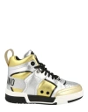 Moschino Streetball Asymmetrical High-top Sneakers In Fantasy