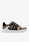 Moschino Streetball Leopard Print Low-top Sneakers In Beige