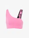 Moschino Top Sportivo In Jersey Di Cotone Stretch In Pink