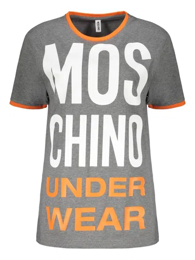Moschino Stretch-cotton T-shirt In Grey
