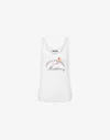 Moschino Stretch Cotton Tank Top Antica Pizzeria In White