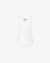 Moschino Stretch Cotton Tank Top With Laces In White