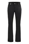 Moschino Logo-print Straight-leg Trousers In Black