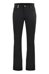 Moschino Logo-print Straight-leg Trousers In A0555