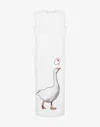 Moschino Stretch Crepe Dress Goose Patch In White
