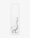 Moschino Stretch Crepe Dress Goose Patch In White
