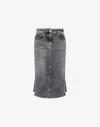 Moschino High-waisted Denim Skirt In Gray
