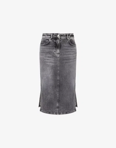 MOSCHINO STRETCH DENIM SKIRT