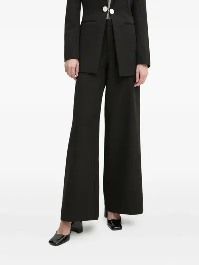 Moschino Stretch-design Pants In Black