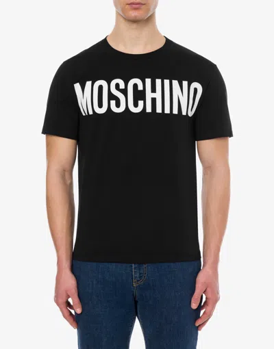 Moschino Stretch Jersey T-shirt With Logo In Black