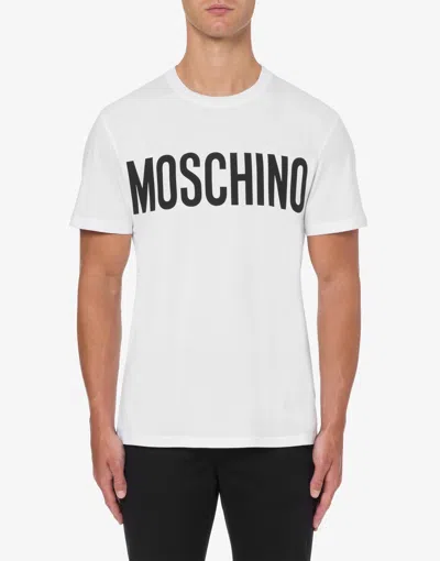 Moschino White Cotton T-shirt With Logo Print