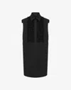 Moschino Stretch Poplin Cotton Dress In Black