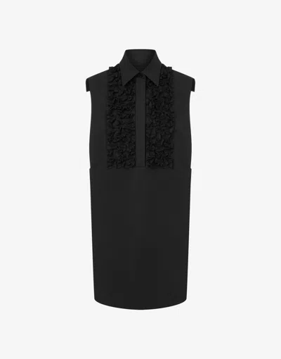 Moschino Stretch Poplin Cotton Dress In Black